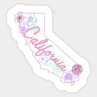 California Flowers Sticker